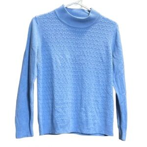 Alia Petite Sweater | Soft Knit Pullover Sky Blue Cowl Neck
